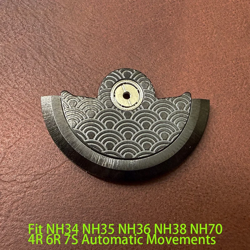 Customized Automatic Hammer Rose Gold Black Blue Silver Gold Watch Rotor Parts