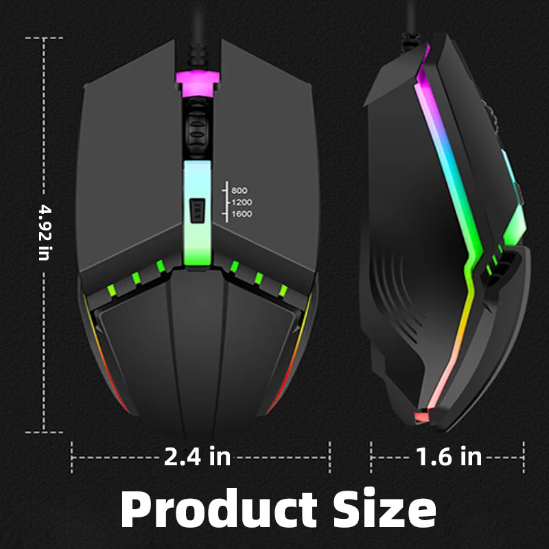 gaming mouse colorful led gaming mouse e-sports USB 5000 DPI Wired mice optical wired gamer for desktop laptop PC computer