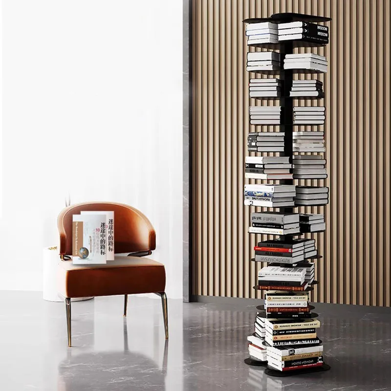 House Storage Rotating Bookcase Art Wheels Mini Bed Toy Rotating Bookcase Mobile Estantes Organizadores De Livros Home Decor