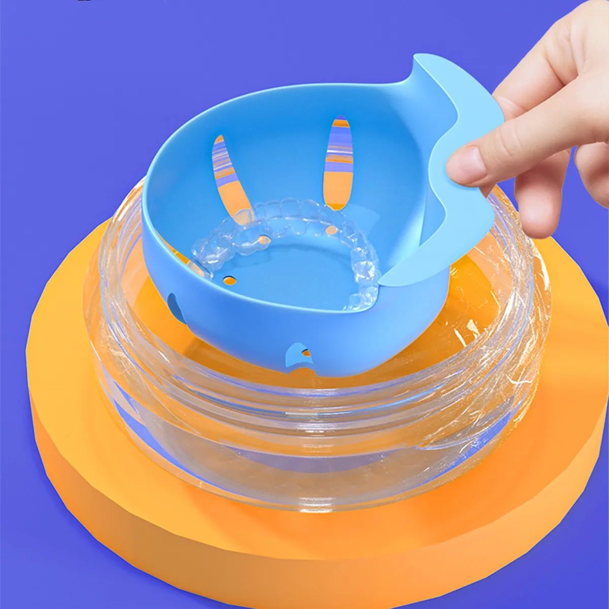 Y-kelin Denture Box High Quality Full Soaking Case Prosthesis Container Bath 4 Color Free Gifts