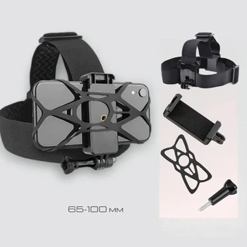 Supporto per telefono da testa per video in prima persona, fascia per la testa, supporto per smartphone e action camera