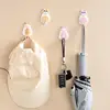 Creative Cute Cartoon Animal Cat Self-adhesive Hooks for Clothes Hat Scarf Key Holders Rack Home Decoration Wall Shlef Hanger 4