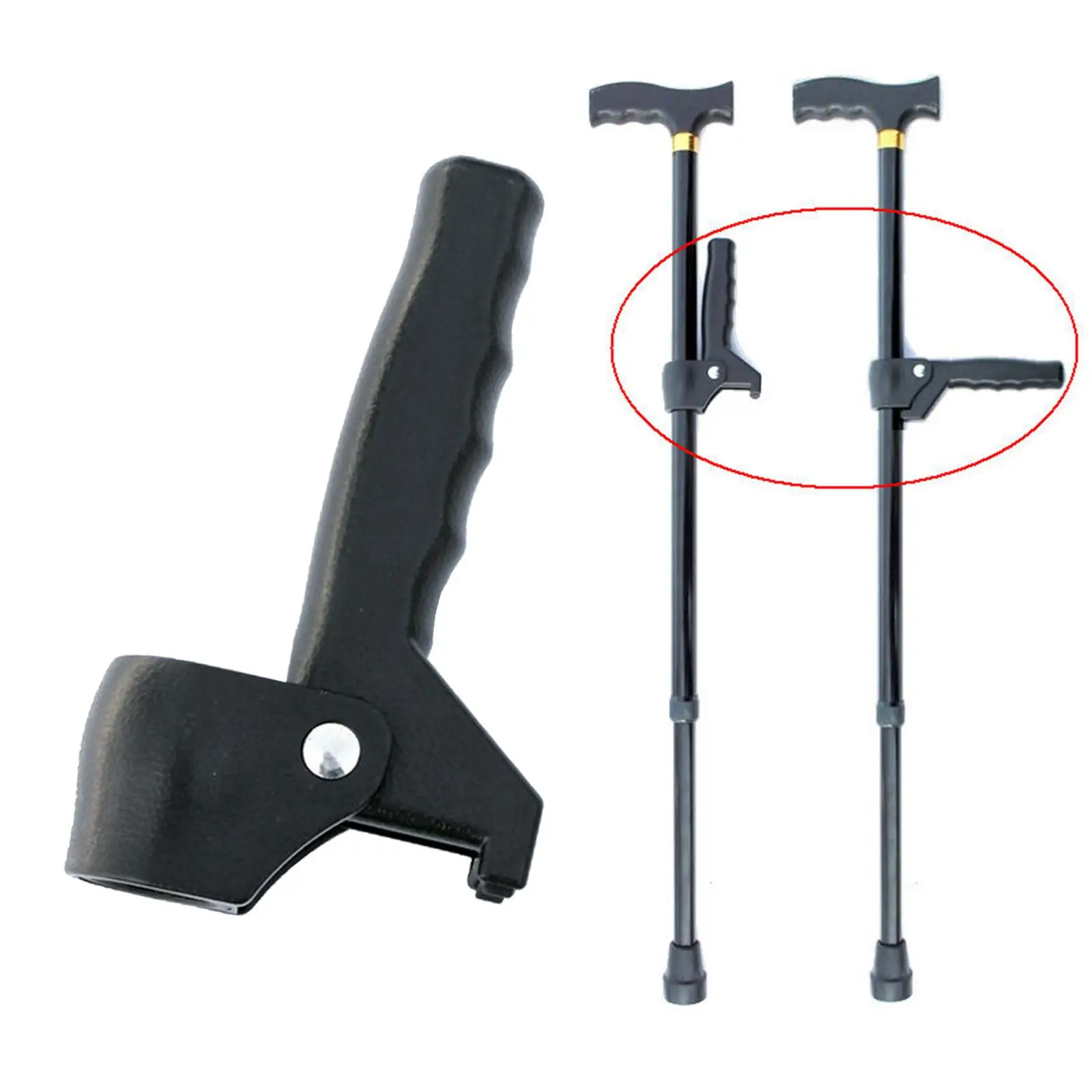 Walking Cane Accessory Extra Handle Old Man Elderly Booster Walking Stick Auxiliary Handle Great Gifts Lightweight Crutches 5