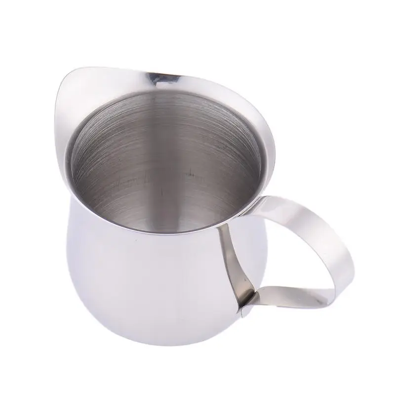 Stainless Steel Milk Cup 90/150/240ml Drum-shape Frothing Pitcher Coffee Shop Small Milk Condensed Cream Milk Mug Latte Art Jug