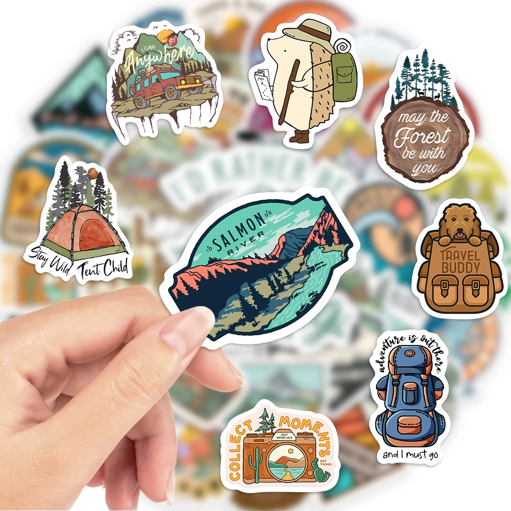 Outdoor Hiking Stickers Pack 4