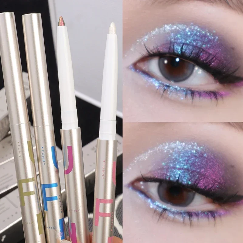 

Glitter Metallic Eyeliner Gel Pencil Waterproof Lasting Diamond Shiny Eyeshadow Multi Chrome Color Aurora Eye Makeup Cosmetics