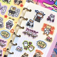 Cartoon Stickers Korean Cute Graffiti Style Rabbit Stickers Kawaii Cartoon Animal Stickers Hand Account Diary Scrapbook Stickers 3