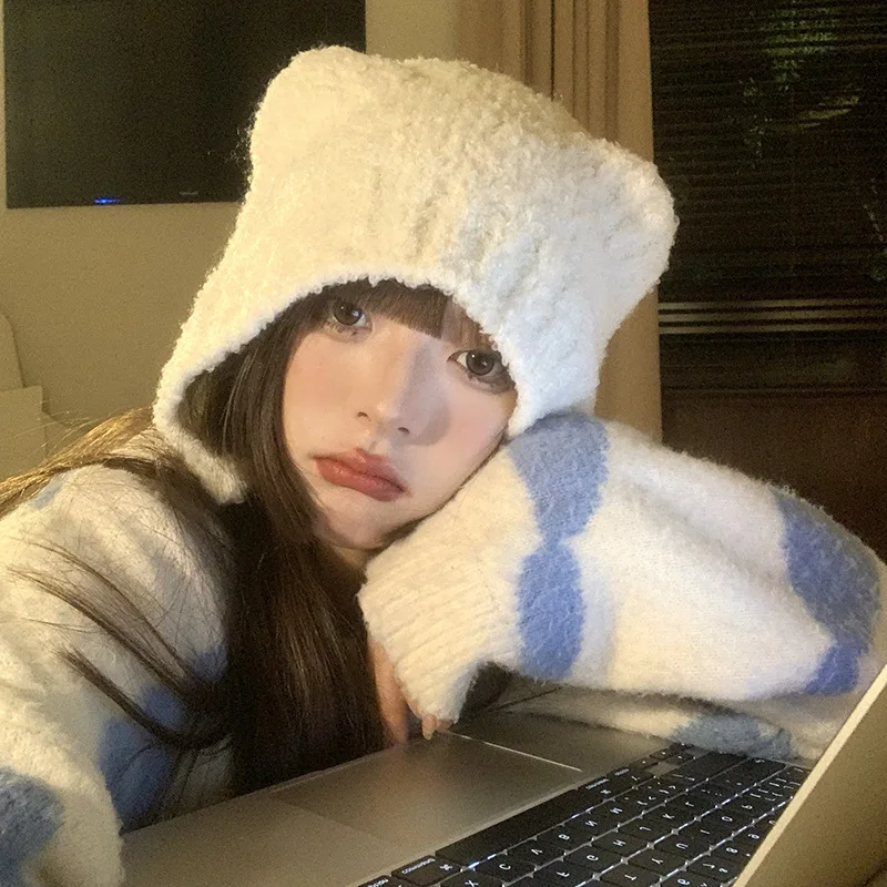 Safety Bear Beanie Hat Hat Men Bear Bear Hat Ear Hip Hop Bear Hat