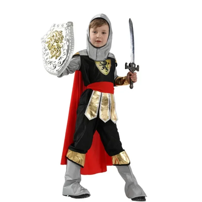 Crusader Costume Child Boys Medieval King Knight Roman Outfit