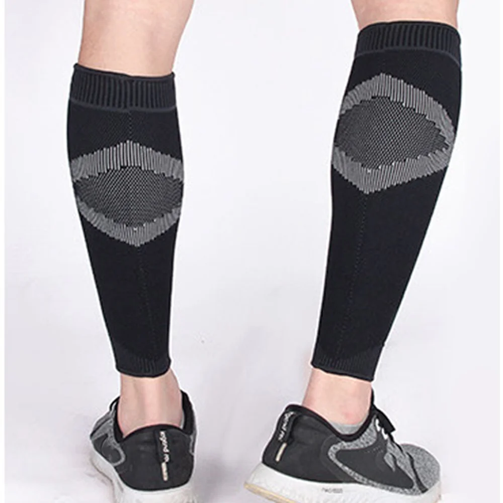 BraceTop 1 Pair Sports Calf Compression Sleeves, Leg Compression Socks for Runners, Shin Splint, Varicose Vein, Calf Pain Relief