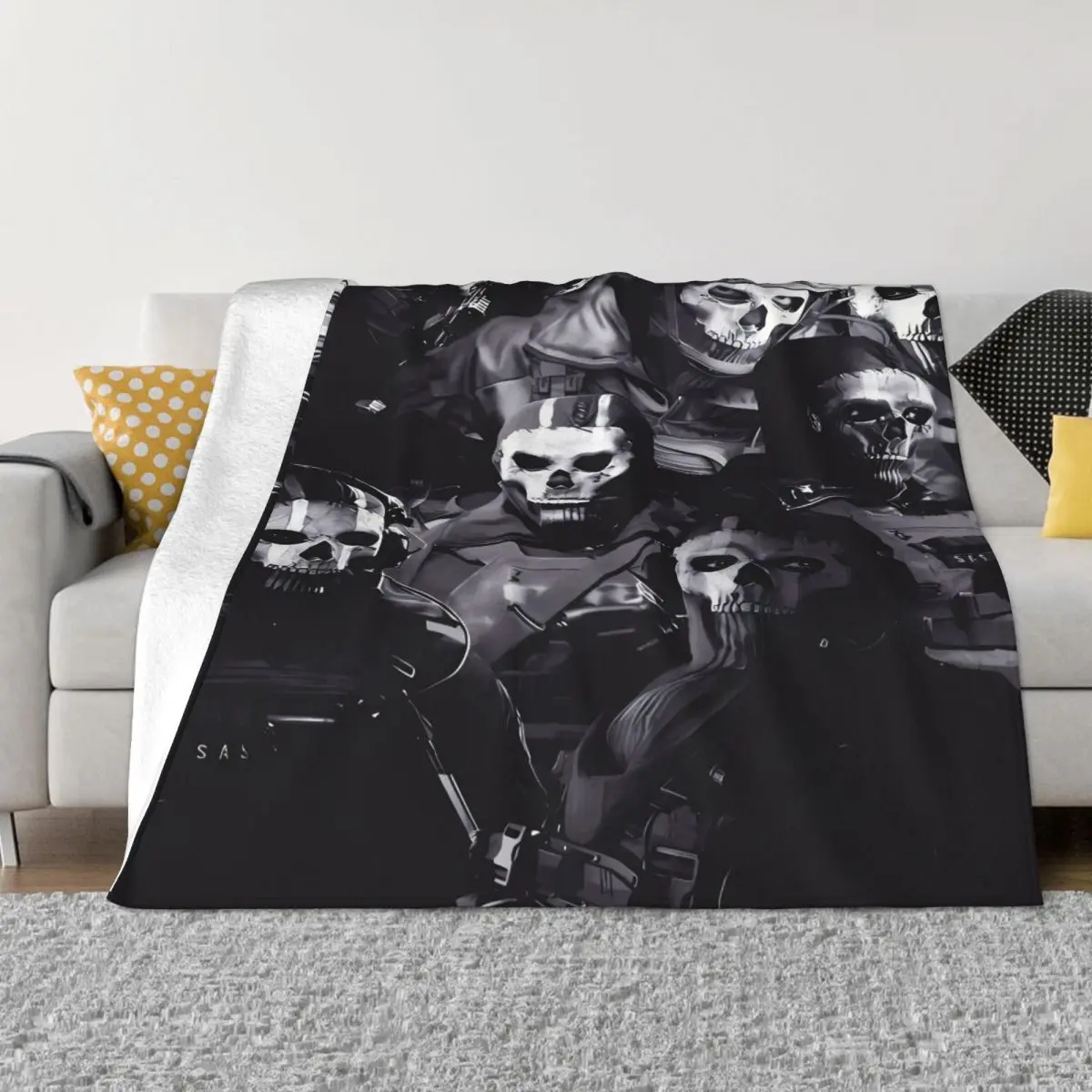 Simon Ghost Shelby 1458 Una Coperta In Micro Pile Ultra Morbida