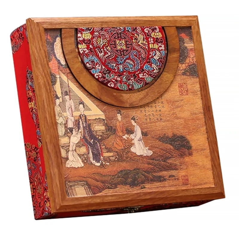 

Luxurious Tea Box Wooden Storage Boxes 357G Tea Caddy China Kung Fu Tea Set Teaware Accessories Gift Seal Box Decoration