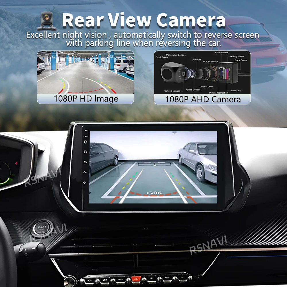 Autoradio Android 16 con Carplay per Peugeot 2008 208 2019 2020 2021 2022, Navigazione GPS, Lettore Multimediale, Stereo WIFI+4G DVD - Image 2