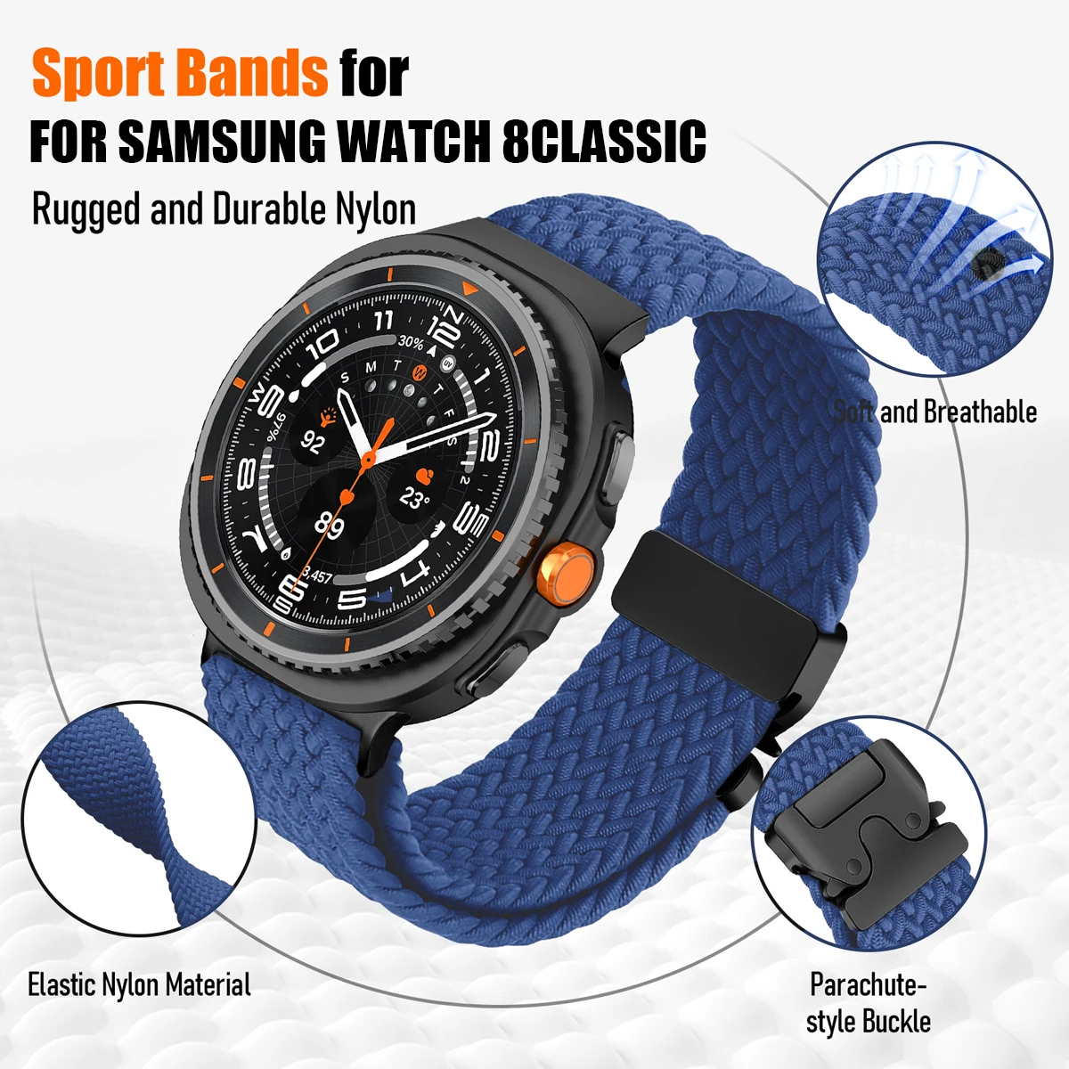 Braided Parachute Buckle Belt Strap