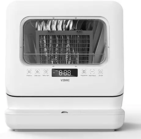 

Посудомоечная машина, портативная посудомоечная машина с резервуаром для воды 6 л и 6 программами, мини-посудомоечная машина с двойным распылителем на 360 ° и сушкой на воздухе, водой/