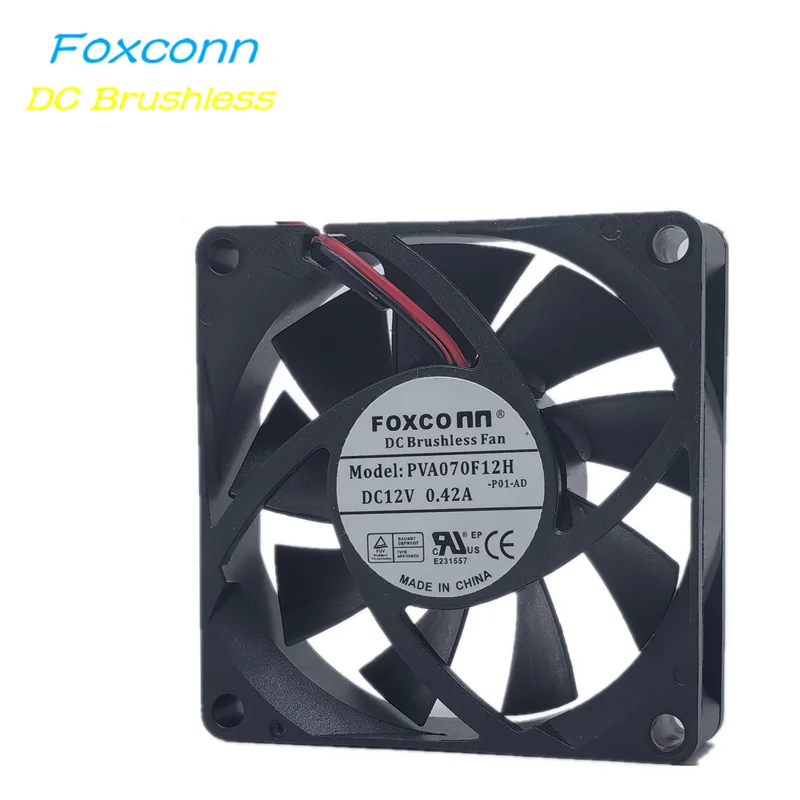 New Foxconn PVA070F12H 12V 0.42a 7020 7cm 4-wire PWM speed regulating CPU fan 2pcs set new 7010 7cm cooling fan 4 wire thin ball fd127010lb 12v 0 15a dual fans