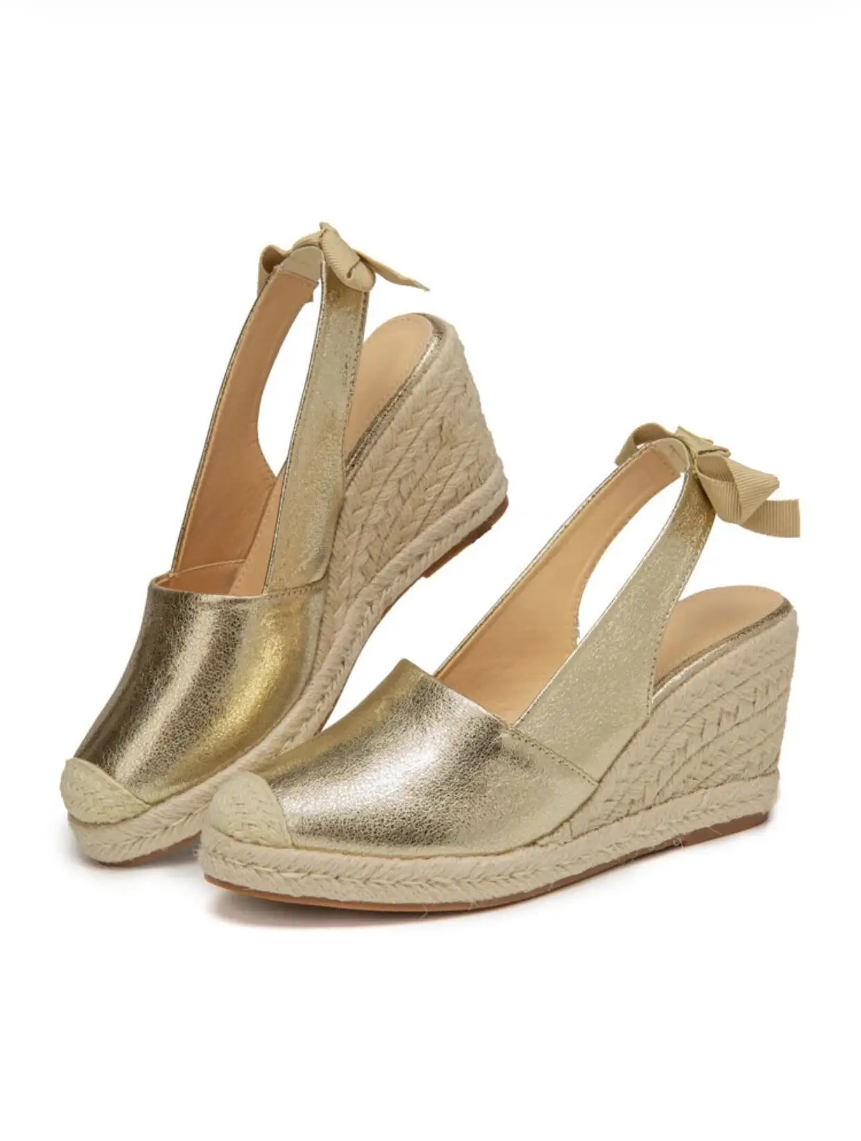 Platform High Heels Sandals Platform Sandals Wedges Sandals For Women Closed Toe Bandage Espadrille Stylish Shoes TDL-J26GD