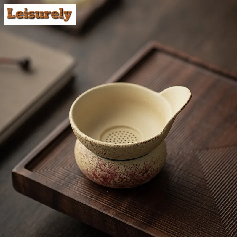 Blue And White Flint Red Tea Separator Infusor Elegant Tea Strainer Dispenser Tea Making Tea Filter Cha Supplies Collection Gift