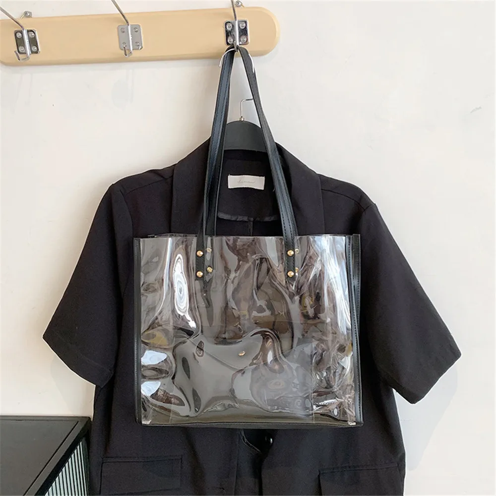 Bolso transparente de PVC para mujer, bolsa cruzada de cubo, de lujo, a la  moda, de alta calidad, 2 unids/set - AliExpress