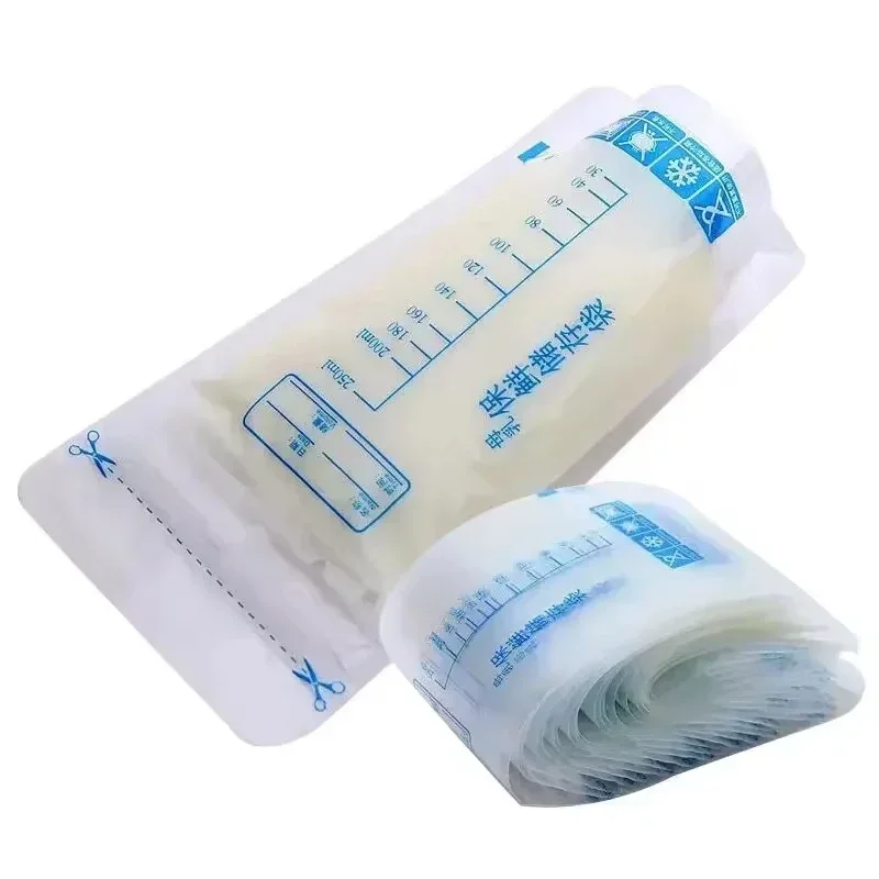 250ML Milk Freezer Bags Mother Milk Baby Food Storage Breast Storage Bag BPA Free Baby Safe Feeding Bags 10/20/30Pcs