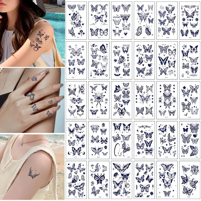 30 шт./набор, полуперманентные татуировки для женщин и девочек