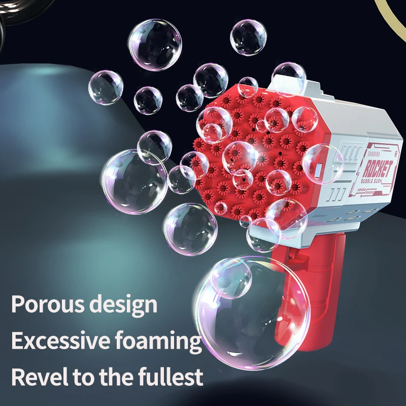 Bubble Gun Bubble Gun 40 Holes Bubble Machine Gun Upgraded Blower with LED Lights Summer Toys for Toddlers Kids Adults