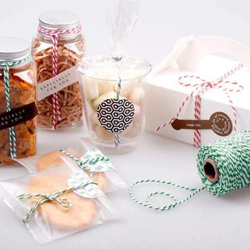 100M/Roll Bakers Twine String Cotton Cords Rope For Home Decor Handmade Christmas Gift Packing Craft DIY Wrapping Gift cotton rope packaging cord