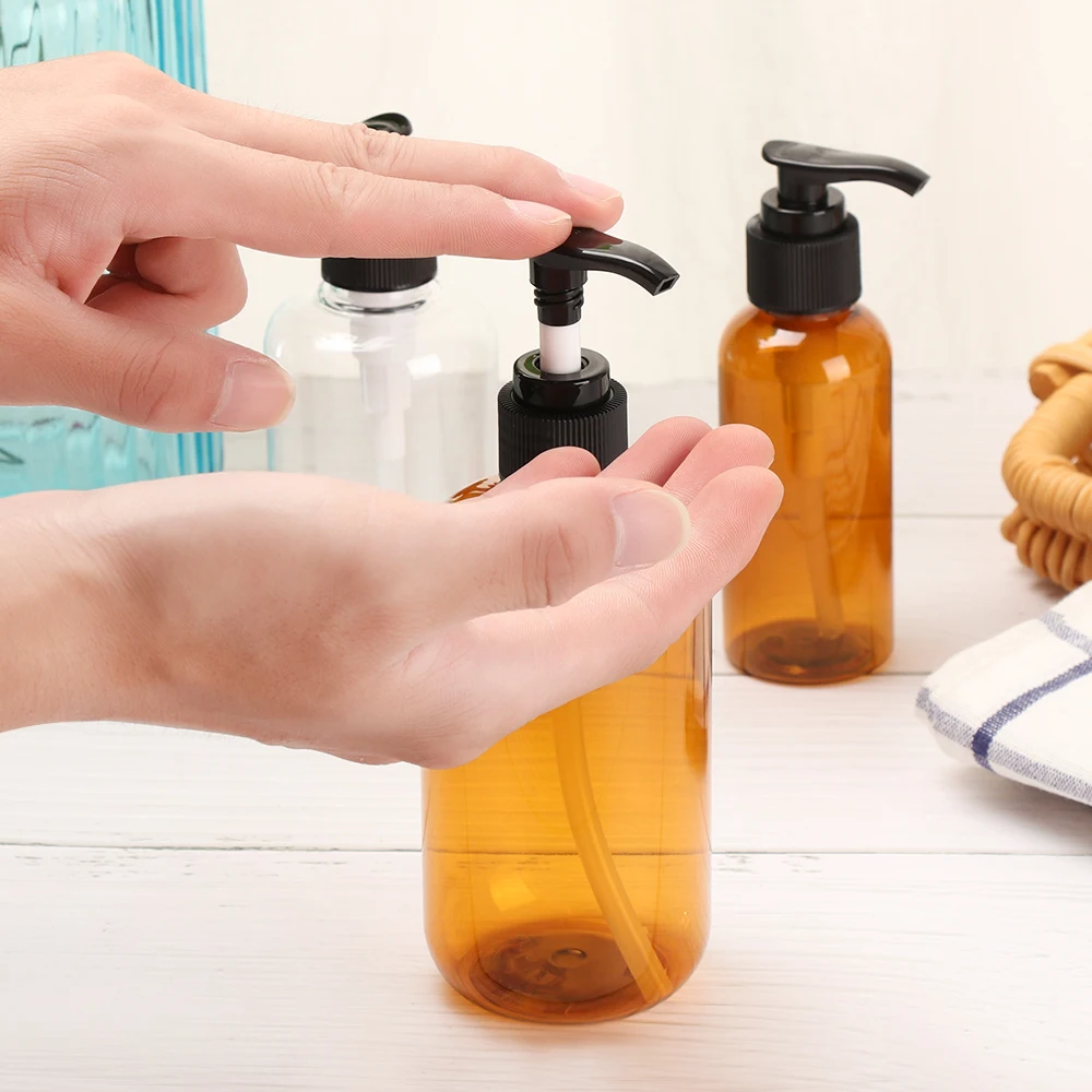 Bathroom Portable Soap Dispensers Lotion Shampoo Shower Gel Soap Empty Bath Pump Bottle 100ml 200ml 300ml Travel Containers