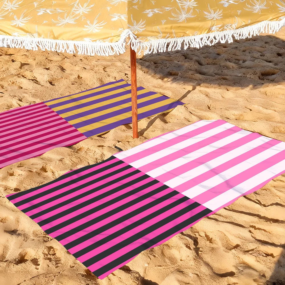 Luxury Striped Quick-Dry Beach Towel 4