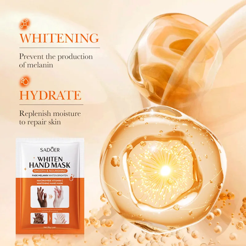 1/2/5 Pairs SADOER Niacinamide Hand Mask Hands peel barb Repair Moisturizing Nourishing Brightening Hand Gloves Hands Skin Care
