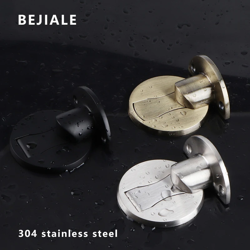 Stainless Steel Invisible Floor Suction No Punching With Glue Anti-collision Door Stop Strong Magnetic Door Suction