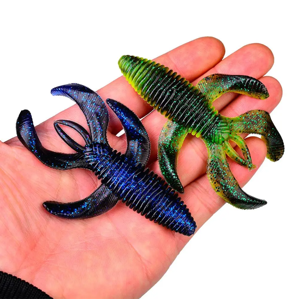 5pcs/set 10cm 11.5g Rubber Crayfish Soft Bait Lifelike False Bait Fishing  Lure Fishing Gear Accessories