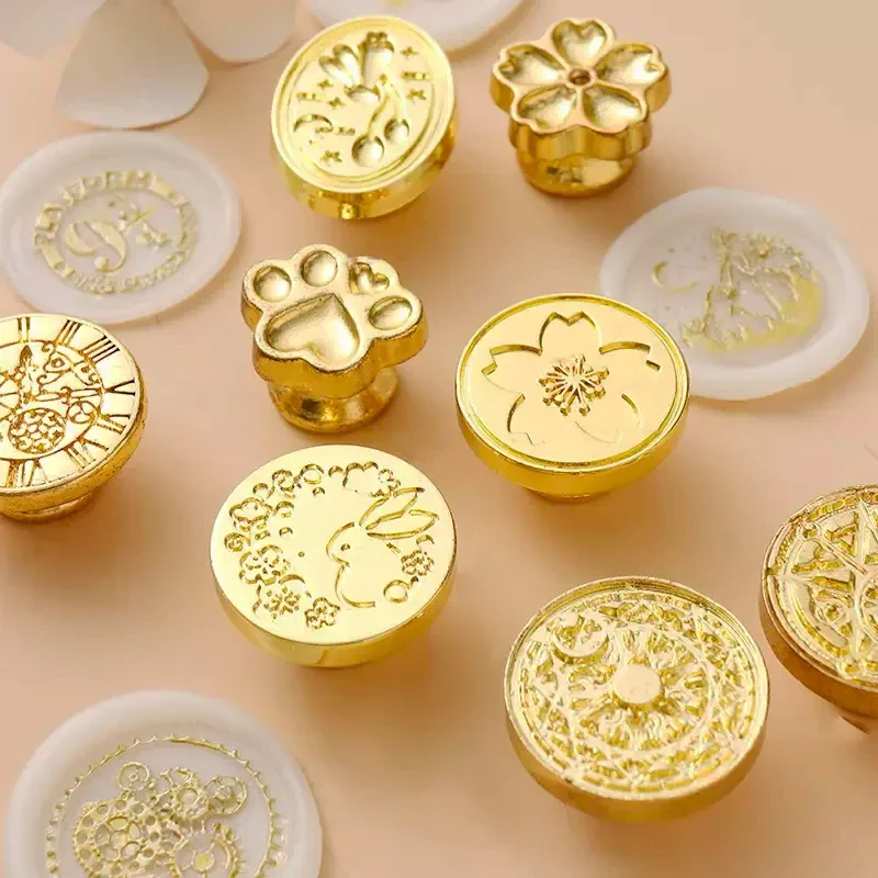 Wax Seal Stamp 3D Embossed Wax Stamp Head Vintage Envelopes Letters Wax Sealing Handmade Wedding Party Invitation Greeting Cards