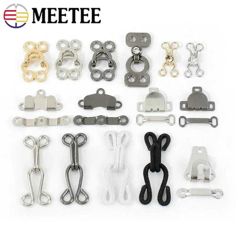 100 Set Metal Sewing Hook and Eye 3# Bra Hooks for Skirt Clothing Bra Hook  Replacement Trousers Skirt Dress Sewing Closure Hooks - AliExpress