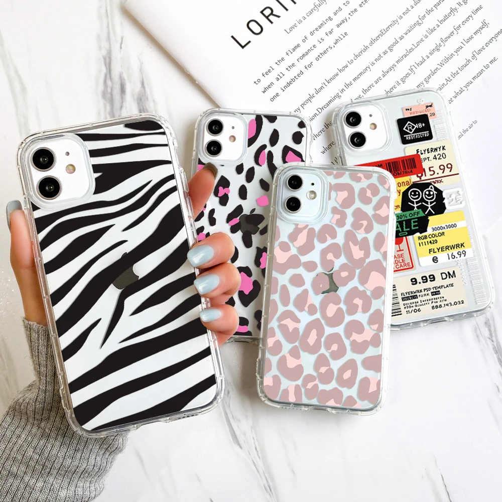 Flamingo Phone Case For IPhone 11 Funda Iphone 12 Pro Max Coque iphone 13 Mini XS XR SE 2020 6s 7 8 Plus Clear TPU Silicon Cover