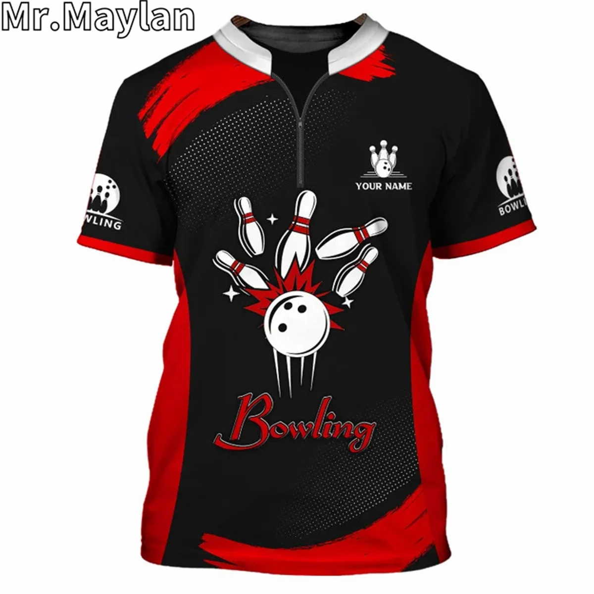 

Футболка Мужская/женская с 3D принтом в виде боулинга, Повседневная Уличная одежда, большие размеры 5XL 6XL, подарок для мальчика, A77