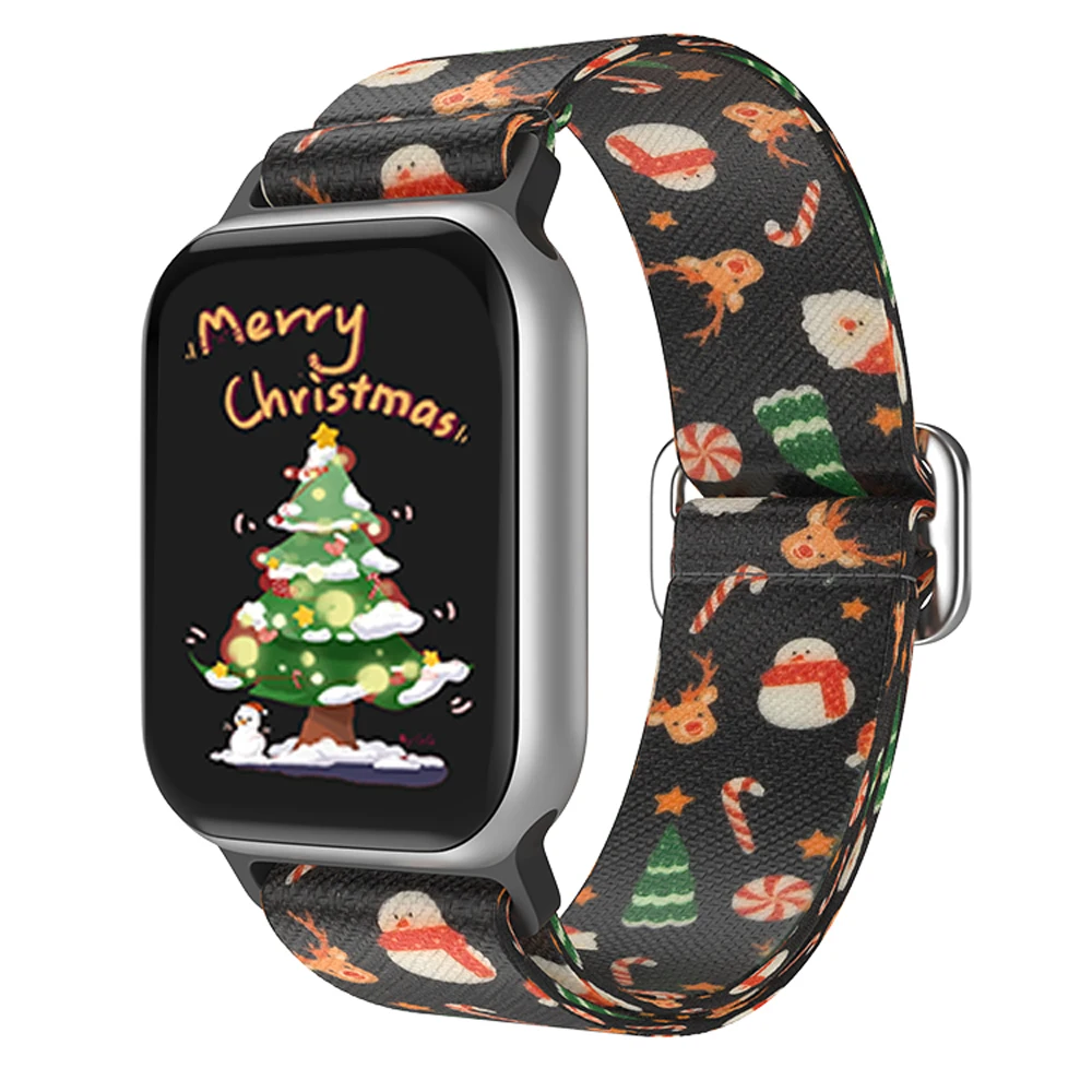 Weihnachtsarmband für Apple Watch Band Serie 11/10/9/8/SE/Ultra 49 mm 46 mm 42 mm 45 mm 41 mm 44 mm 40 mm elastisches Nylonarmband Correa – Detail 2