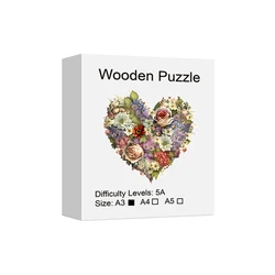 Enchanting Love Puzzle: Vibrant Wooden Challenge for Adults - Perfect Valentine's Day Gift and Home Decor (A3)