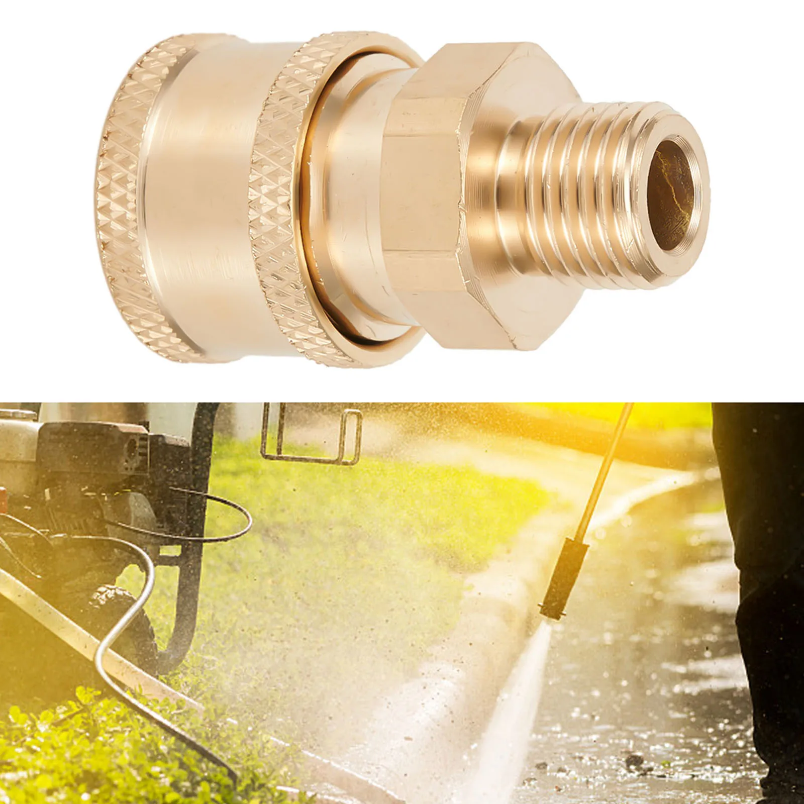 

Pressure Washer Connector Coupling Quick Release Adapter 1/4" Male Fitting Connection Car Washing Garden Joints