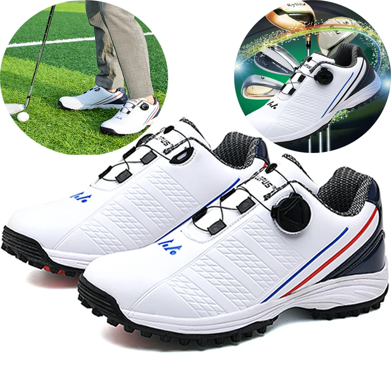 Мужские туфли для гольфа, легкий дышащий кожаный верх, микрофибра, резиновая подошва, увеличивает высоту