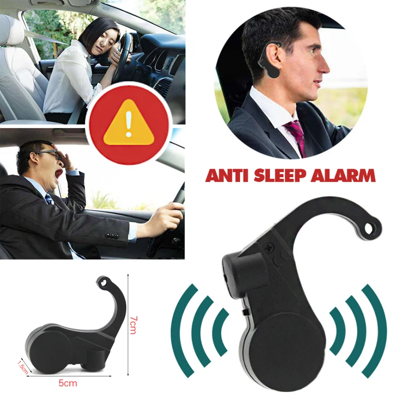Car Safe Device Electron Alarm Gadgets Anti Sleep Doze Nap Drowsy Alert Reminder Sound Driving Sensor Sleep Keep Awake Accessory