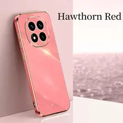 Sleek and Durable Plating Smooth Phone Case with Textured Grip - Redmi Note 15Pro 5G (Red)