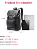 BOPAI Leather backpack casual backpack, first layer cowhide backpack  men's backpack, multi-functional backpack 15.6 inch comp 2