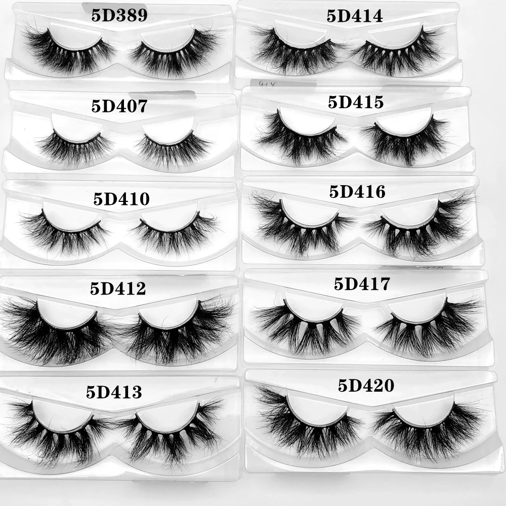 Mikiwi wholesale 100 pairs/pack 3D Mink Lashes No packaging Full Strip Lashes Mink False Eyelashes custom box Makeup eyelashes 6