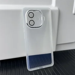 Luxury Lens Film Phone Case - 360° Protective Clear Soft Back Cover with Camera Protection for IQOO Z9 Turbo (Transparent White)