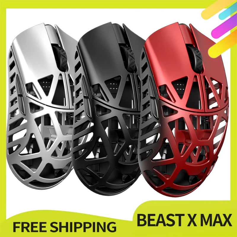 

Wlmouse Beast X Max Mouse Wanling 8k Dual Mode Paw3395 Magnesium Alloy Gaming Mouse Lightweight Hollow Out Pc Gamer Accessories