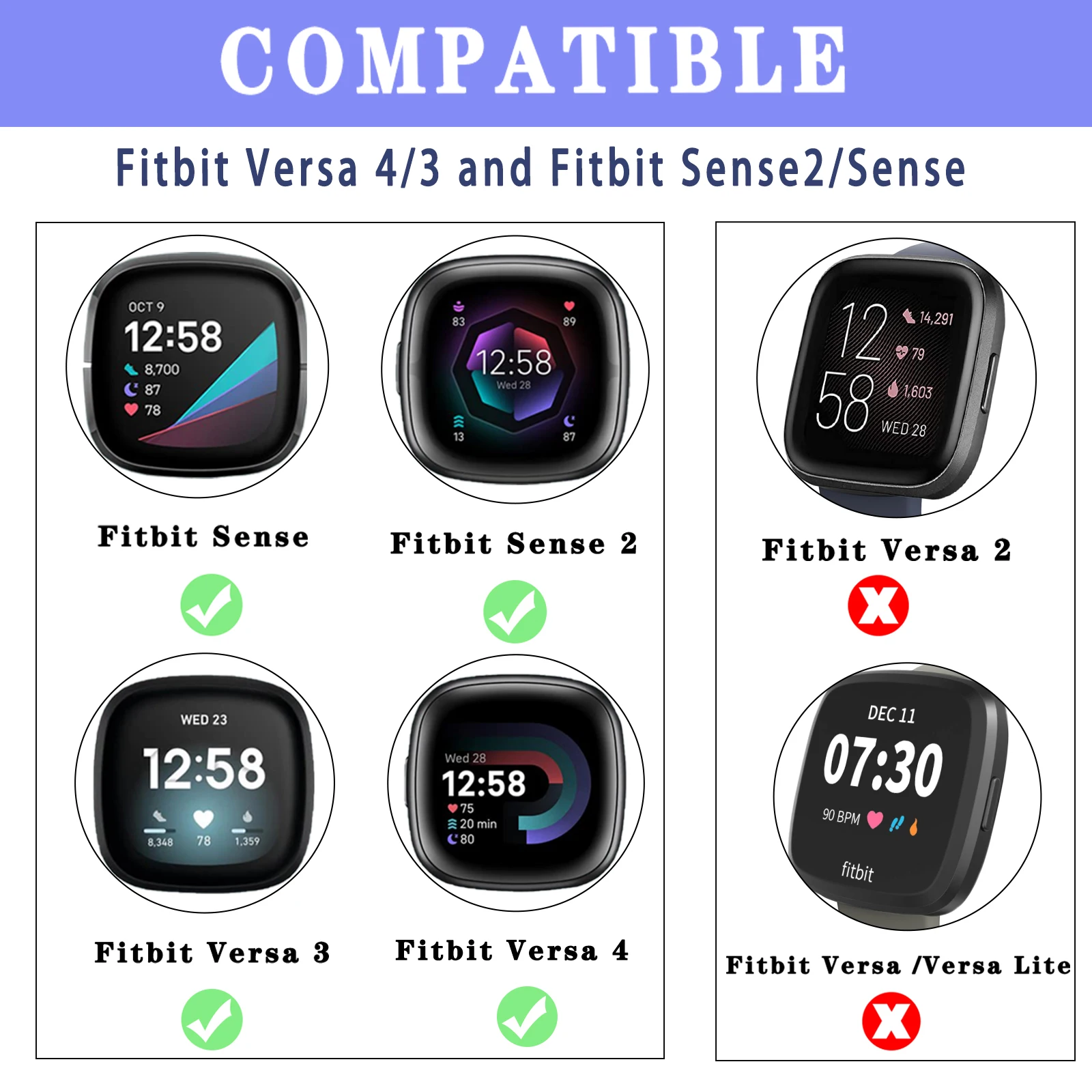 Fitbit Versa 3/Versa 4  ж ޽ Ʈ, Fitbit Sense/Sense 2  θ ƿ Ʈ ġ  