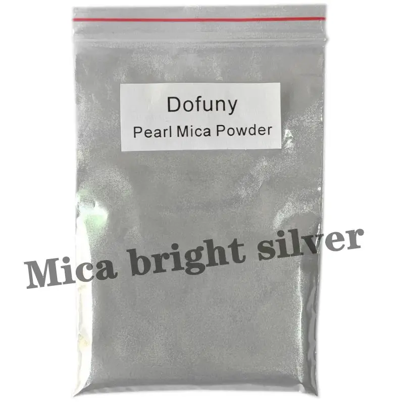 Shimmering Silver Pearlescent Mica Powder for Glitter & Pigment Applications