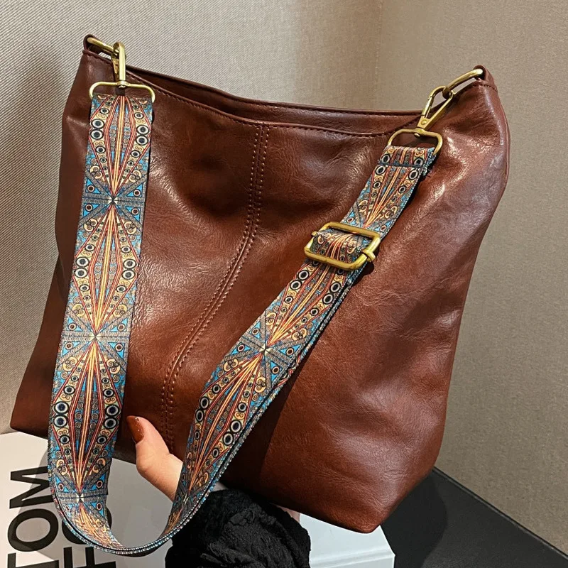Single Shoulder Large Capacity Female Bag Crossbody Texture Soft Leather Luxury Casual Handbag for Woman High-quality Versatile