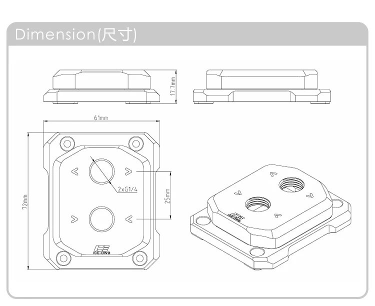 IceManCooler Delid Die Cooler For Intel 13900k 12/13/14th Gen CPU Core Touch Water Block Full Copper High Performance ICE-DWB12 cpu cooler cpu radiator cooler electronic chip cooler water cooling block